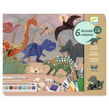 Kit De Dinossauros Educativo Em Madeira Para Colorir