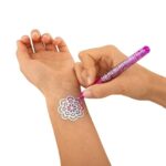 Set 4 Canetas Gel Com Glitter | Tattoo | Stencil - Image 3