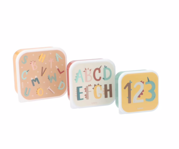 Conjunto 3 Caixas Lancheira | Funny Letters - Image 1