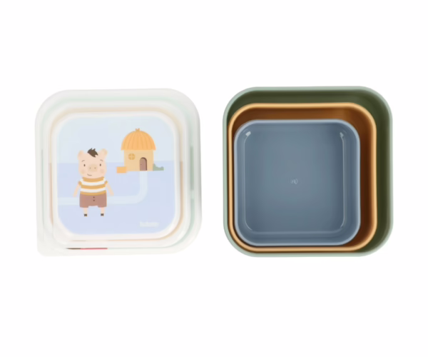 Conjunto 3 Caixas Lancheira | Three Little Pigs - Image 2